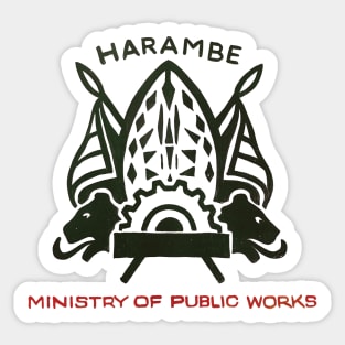 Harambe Ministry of Public Works Sticker